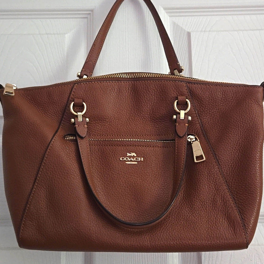 Coach pebbled leather satchel